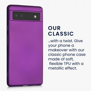 Husa kwmobile pentru Google Pixel 6a, Silicon, Violet, 57960.240 - Img 1