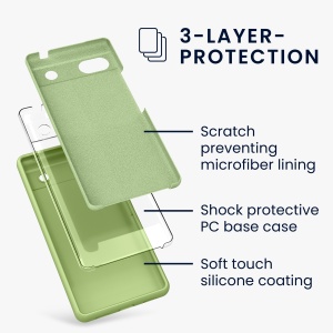 Husa Kwmobile pentru Google Pixel 6a, Verde deschis, Silicon, KWM000015FZ043C - Img 6