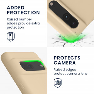 Husa Kwmobile pentru Google Pixel 7, Bej, Silicon, 59451.210 - Img 4