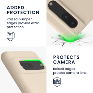 Husa Kwmobile pentru Google Pixel 7, Crem, Silicon, KWM0000171I059C - Img 4