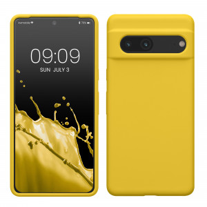Husa kwmobile pentru Google Pixel 7, Silicon, Galben, 59451.165 - Img 1