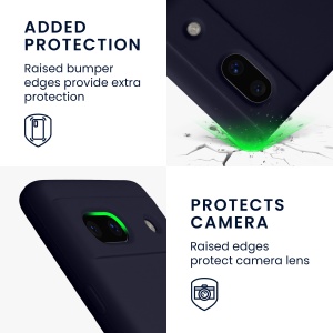 Husa Kwmobile pentru Google Pixel 7a, Albastru inchis, Silicon, KWM000019YE037C - Img 3