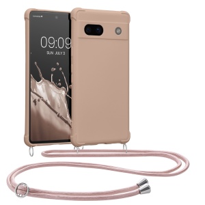 Husa Kwmobile pentru Google Pixel 7a, Crem, Silicon, KWM000019YH006C - Img 1