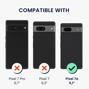 Husa Kwmobile pentru Google Pixel 7a, Roz deschis/Maro, Textil/Silicon, KWM000020NO001C - Img 6