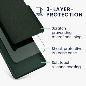 Husa Kwmobile pentru Google Pixel 7a, Verde inchis, Silicon, 61597.169 - Img 5