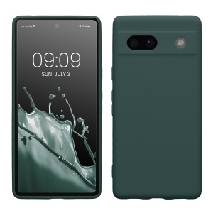 Husa Kwmobile pentru Google Pixel 7a, Verde inchis, Silicon, KWM000019YF017C - Img 1