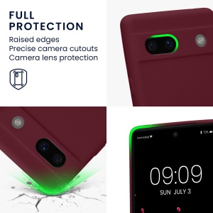 Husa Kwmobile pentru Google Pixel 7a, Visiniu, Silicon, 61598.187 - Img 5
