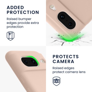 Husa Kwmobile pentru Google Pixel 8, Crem, Silicon, KWM000020JF012C - Img 10