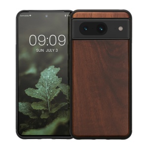 Husa Kwmobile pentru Google Pixel 8, Maro, Lemn/Silicon, KWM0000208X004C - Img 2