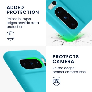 Husa Kwmobile pentru Google Pixel 8 Pro, Albastru deschis, Silicon, KWM0000208G047C - Img 5