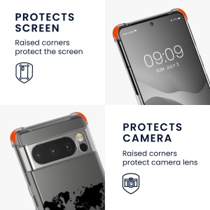 Husa Kwmobile pentru Google Pixel 8 Pro, Transparent/Negru, Silicon, KWM0000208S003C - Img 8