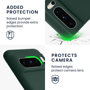 Husa Kwmobile pentru Google Pixel 8 Pro, Verde inchis, Silicon, KWM0000208G021C - Img 3