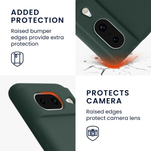 Husa Kwmobile pentru Google Pixel 8, Verde inchis, Silicon, KWM000020JF028C - Img 4