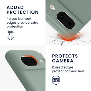 Husa Kwmobile pentru Google Pixel 8, Verde, Silicon, KWM000020JF023C - Img 8
