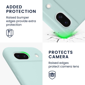 Husa Kwmobile pentru Google Pixel 8a, Verde deschis, Silicon, KWM000020KQ045C - Img 4