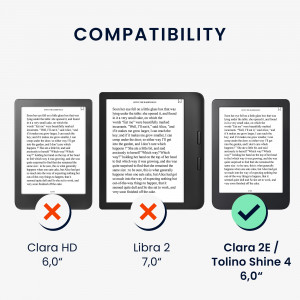 Husa kwmobile pentru Kobo Clara 2E, Piele ecologica, Multicolor, 60056.25 - Img 4