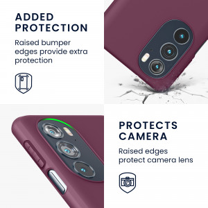 Husa Kwmobile pentru Motorola Edge 30 Pro/Edge Plus/Edge X30, Silicon, Violet, 57060.187 - Img 4