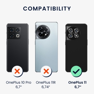 Husa Kwmobile pentru OnePlus 11, Maro, Lemn/Silicon, 60791.02 - Img 6