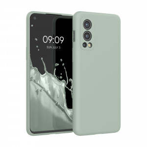 Husa Kwmobile pentru OnePlus Nord 2 5G, Silicon, Verde, 56070.172 - Img 1