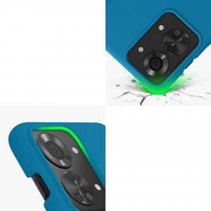Husa Kwmobile pentru OnePlus Nord 2T, Silicon, Albastru, 58764.224 - Img 8