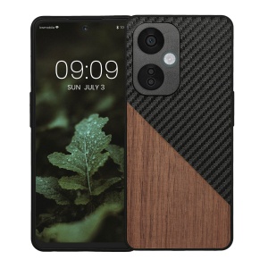Husa Kwmobile pentru OnePlus Nord CE 3 Lite/Nord N30, Maro/Negru, Lemn, KWM000022NR001C - Img 2