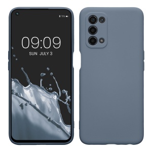 Husa Kwmobile pentru OPPO A74 5G/A54 5G, Albastru inchis, Silicon, KWM0000157U020C - Img 1