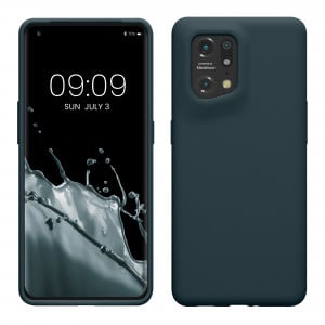 Husa kwmobile pentru OPPO Find X5 , Silicon, Albastru, 57629.202 - Img 1