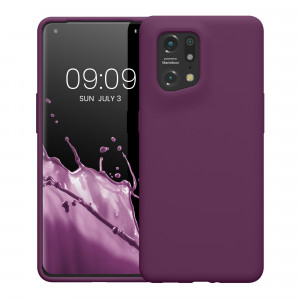 Husa Kwmobile pentru OPPO Find X5, Silicon, Violet, 57629.187 - Img 2