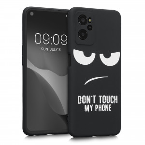 Husa Kwmobile pentru Realme 9i, Silicon, Negru/Alb, 58694.01 - Img 1