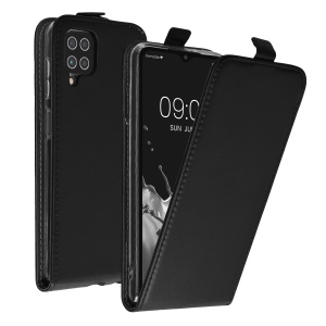 Husa Kwmobile pentru Samsung Galaxy A12, Negru, Piele ecologica/Silicon, KWM000021VO001C - Img 2