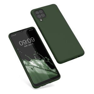 Husa Kwmobile pentru Samsung Galaxy A12, Verde inchis, Silicon, KWM000012BL066C - Img 2