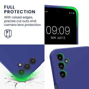 Husa Kwmobile pentru Samsung Galaxy A14 5G, Albastru, Silicon, KWM000018GD021C - Img 3