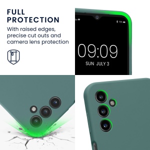 Husa Kwmobile pentru Samsung Galaxy A14 5G, Verde deschis, Silicon, 60808.207 - Img 4