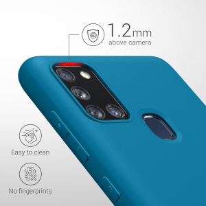 Husa Kwmobile pentru Samsung Galaxy A21s, Albastru, Silicon, KWM000011GI021C - Img 3