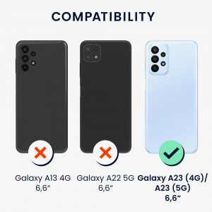Husa Kwmobile pentru Samsung Galaxy A23/Galaxy A23 5G, Albastru, Silicon, 57804.207 - Img 3