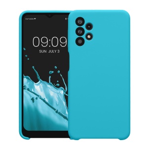 Husa Kwmobile pentru Samsung Galaxy A32 5G, Albastru deschis, Silicon, KWM000012IW049C - Img 2