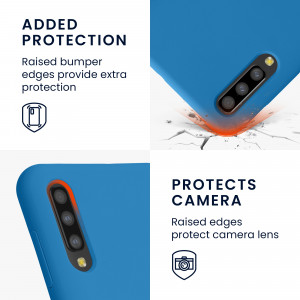 Husa kwmobile pentru Samsung Galaxy A50, Silicon, Albastru, 48715.228 - Img 4