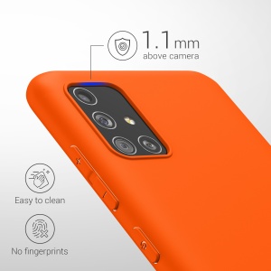 Husa Kwmobile pentru Samsung Galaxy A51, Portocaliu, Silicon, KWM000010YZ050C - Img 3