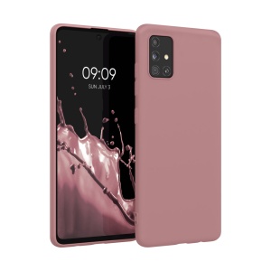 Husa Kwmobile pentru Samsung Galaxy A51, Roz deschis, Silicon, KWM000010YZ058C - Img 1