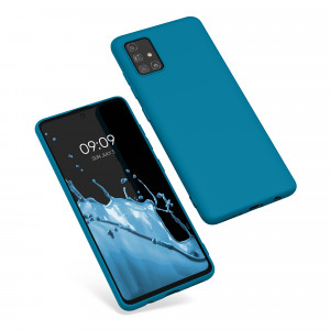 Husa Kwmobile pentru Samsung Galaxy A51, Silicon, Albastru, 51196.224 - Img 2