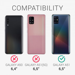 Husa Kwmobile pentru Samsung Galaxy A51, Silicon, Albastru, 51197.202 - Img 5
