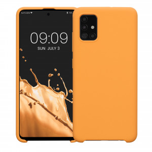 Husa kwmobile pentru Samsung Galaxy A51, Silicon, Portocaliu, 51197.150 - Img 1