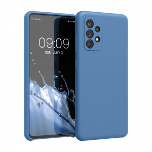 Husa Kwmobile pentru Samsung Galaxy A52/Galaxy A52 5G/Galaxy A52s 5G, Silicon, Albastru, 54347.112 - Img 1