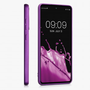 Husa kwmobile pentru Samsung Galaxy A52/Galaxy A52 5G/Galaxy A52s 5G, Silicon, Violet, 54351.240 - Img 2