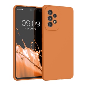 Husa Kwmobile pentru Samsung Galaxy A53 5G, Portocaliu, Silicon, KWM000015GS070C - Img 1