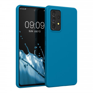 Husa Kwmobile pentru Samsung Galaxy A53 5G, Silicon, Albastru, 57808.224 - Img 1