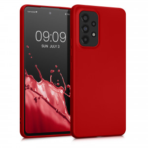 Husa Kwmobile pentru Samsung Galaxy A53 5G, Silicon, Rosu, 57958.36 - Img 1