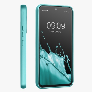 Husa Kwmobile pentru Samsung Galaxy A54 5G, Verde deschis, Silicon, 60797.231 - Img 3