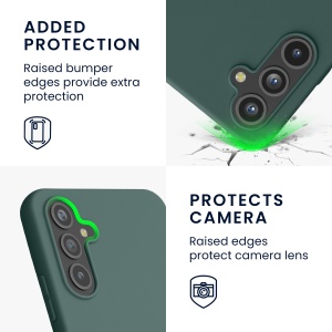 Husa Kwmobile pentru Samsung Galaxy A54 5G, Verde inchis, Silicon, KWM000018FR017C - Img 3