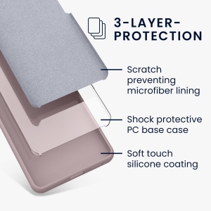 Husa Kwmobile pentru Samsung Galaxy A55 5G, Mov deschis, Silicon, KWM000021ME024C - Img 5